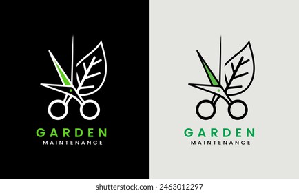 Gardener verde árbol hoja logo diseño icono muestra Vector Cuidado del césped, agricultor, Plantilla de muestra de servicio de césped