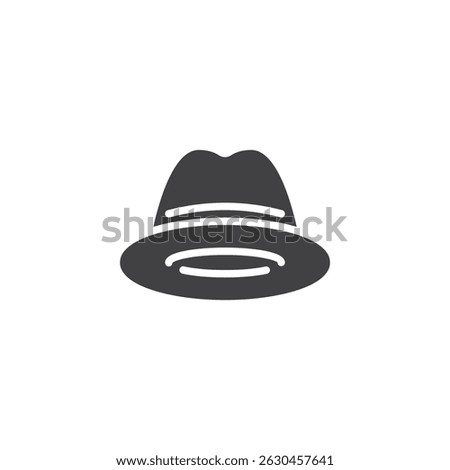 Gardener hat vector icon. filled flat sign for mobile concept and web design. Farmer’s hat glyph icon. Symbol, logo illustration. Vector graphics