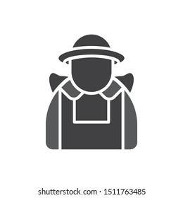 Gardener icon. Farmer flat simple pictogram. Worker vector illustration