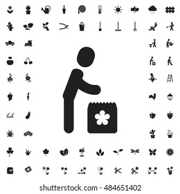 Gardener icon illustration isolated vector sign symbol