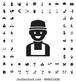 Gardener icon illustration isolated vector sign symbol