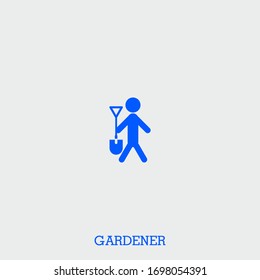 gardener icon. gardener vector on gray background