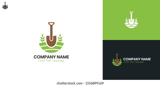 Gardener logo design - All elements on this template are editable with vector software.