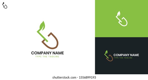 Gardener logo design - All elements on this template are editable with vector software.