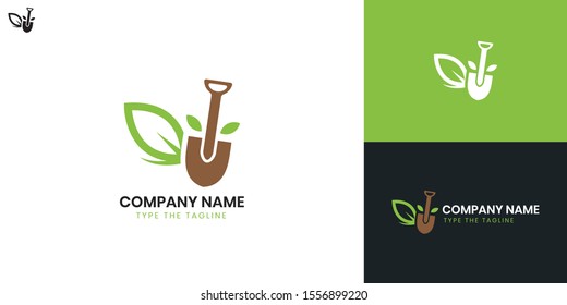 Gardener logo design - All elements on this template are editable with vector software.