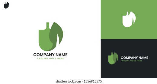 Gardener logo design - All elements on this template are editable with vector software.