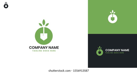 Gardener logo design - All elements on this template are editable with vector software.