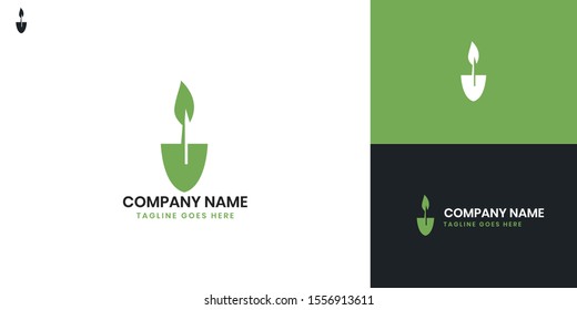 Gardener logo design - All elements on this template are editable with vector software.