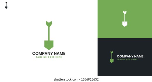 Gardener logo design - All elements on this template are editable with vector software.