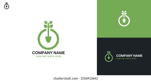 Gardener logo design - All elements on this template are editable with vector software.