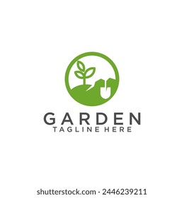 Gardener Logo Design Inspiration Vector, Lawn Care, Farmer, Lawn Service Logotype, Icon Vector