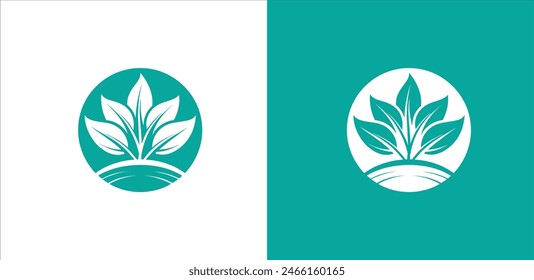 Gardener logo design vector, farmer, farming logotype, icon vector. Growing plant logo illustration.