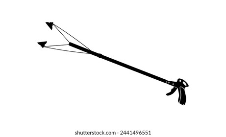  Gardener Pick up Tool , black isolated silhouette