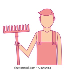 gardener with rake avatar character icon