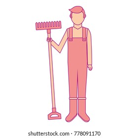 gardener with rake avatar character icon