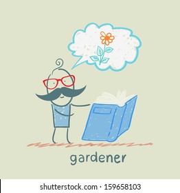 gardener reading about colors