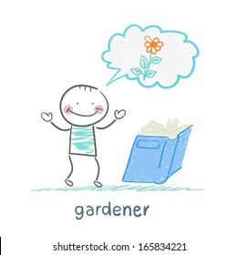 gardener reading about colors