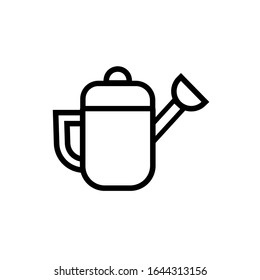 gardener sprinkler pot line style vector illustration design