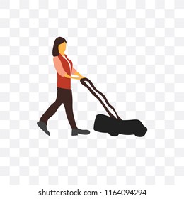 Gardener vector icon isolated on transparent background, Gardener logo concept