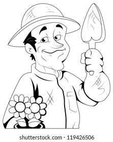 Gardener - Vector Illustration