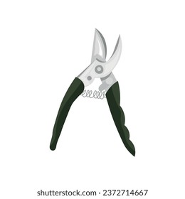 Gardener's pruner on white background