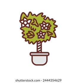 Icono de Gardenia en Vector. Logotipo