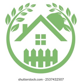 gardenig club logo for your business or company vector illustration isolated on white background