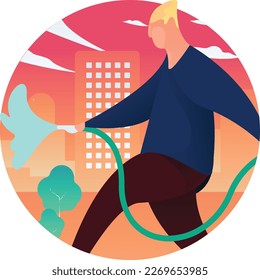 Gardening Activities UI Flat Icon Vector EPS