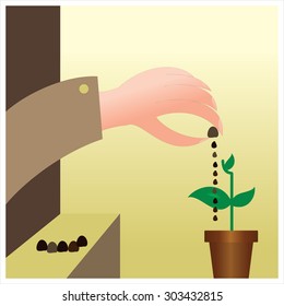 Gardening, agriculture &  harvesting  Vector illustration