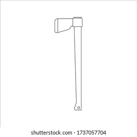 gardening ax. illustration for web and mobile design.