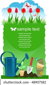 Gartenhintergrund mit Platz für Text