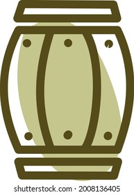 Gardening barrel, illustration, vector on a white background.