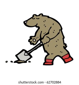 gardening bear cartoon gardening bear cartoon