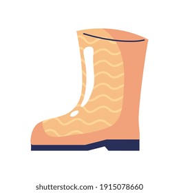 gardening boot tool accesory icon vector illustration design