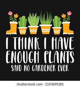 Gardening Botanical Plants T-shirt Design