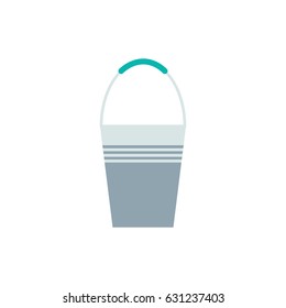 Gardening bucket icon in flat style for web, infographics and creative design. Vector illustration