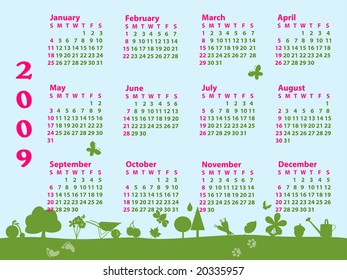 Gardening Calendar - Part 1 (vector)