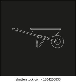 gardening cart. illustration for web and mobile design.