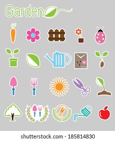 Gardening color icon vector