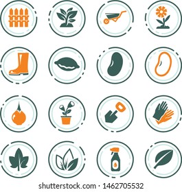 Gardening color vector icons for user interface design