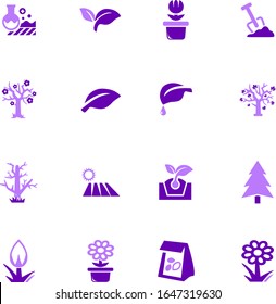 Gardening color vector icons for user interface design