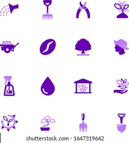 Gardening color vector icons for user interface design