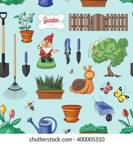 Gardening colorful pattern