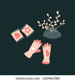 Gardening concept flat style vector illustration