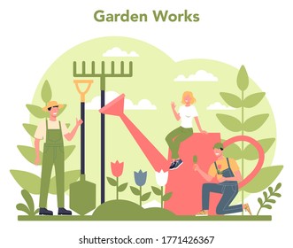 Support Nature Ecology Vector Illustration Cartoon Stock Vector ...