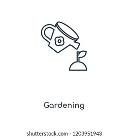 Gardening concept line icon. Linear Gardening concept outline symbol design. This simple element illustration can be used for web and mobile UI/UX.