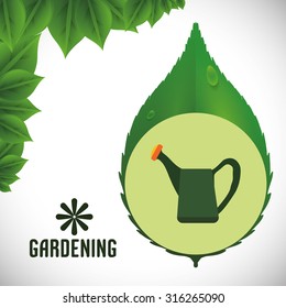 Gardening concept with natural icons design, vector illustration 10 eps graphic.