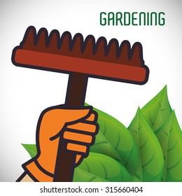 Gardening concept with plants design, vector illustration 10 eps graphic.
