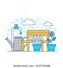 Gardening concept website illustration design 1