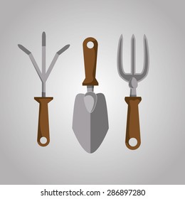 Gardening design over white background, vector illustration